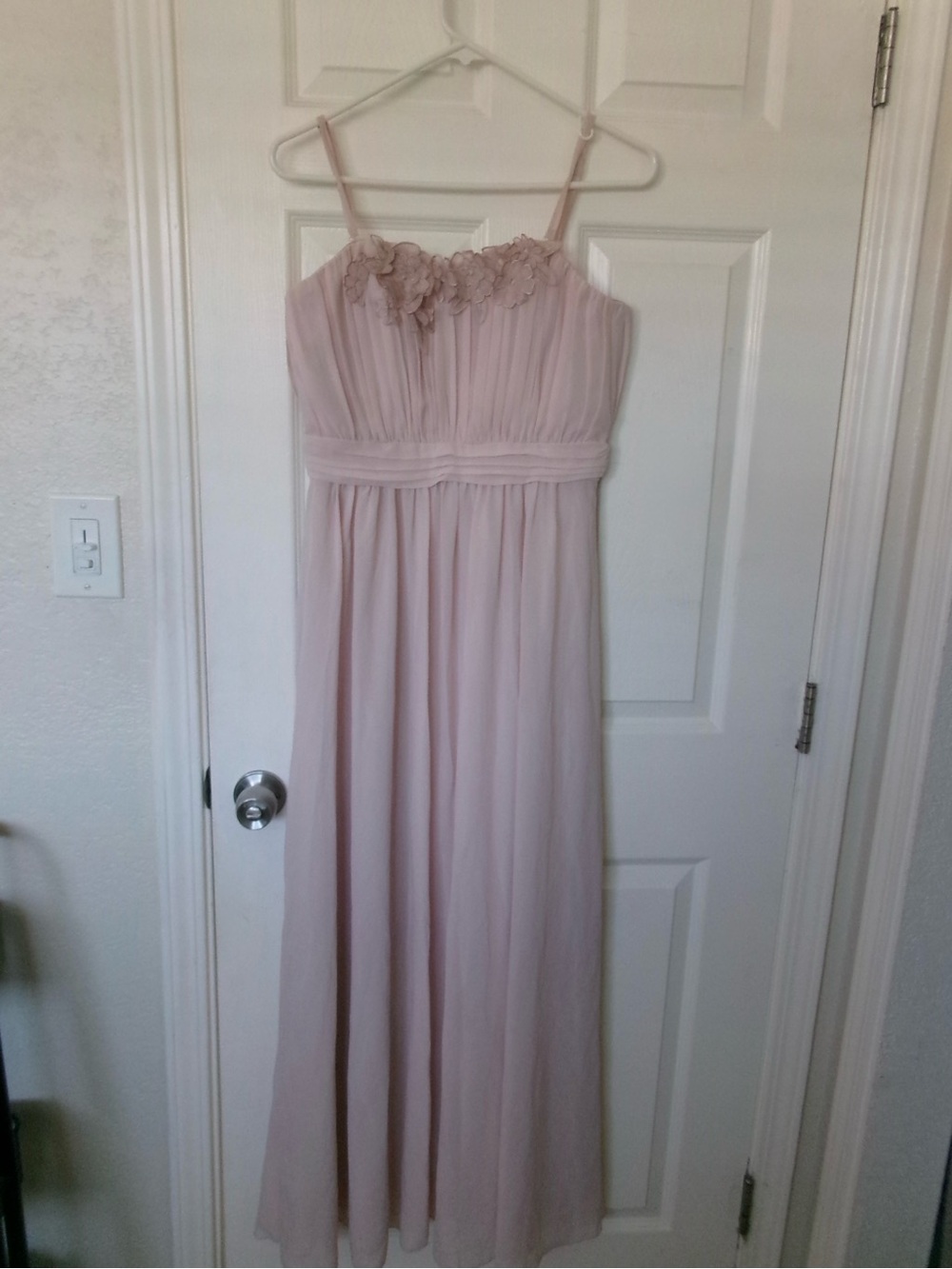 H&M Dusty Pink Maxi Dress with Floral Bodice